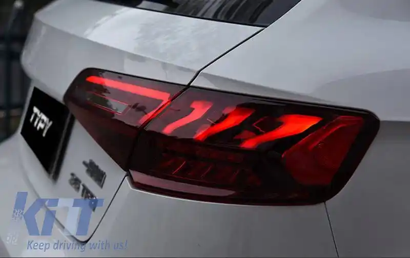 Set de stopuri potrivit pentru Audi A3 8V 2013-2019 Sportback Led Bar Roșu/Smokey-image-6322733