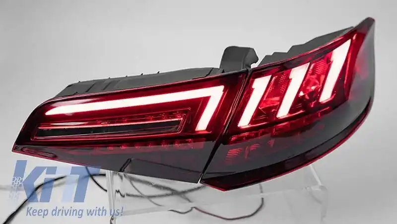 Set de stopuri potrivit pentru Audi A3 8V 2013-2019 Sportback Led Bar Roșu/Smokey-image-6322734