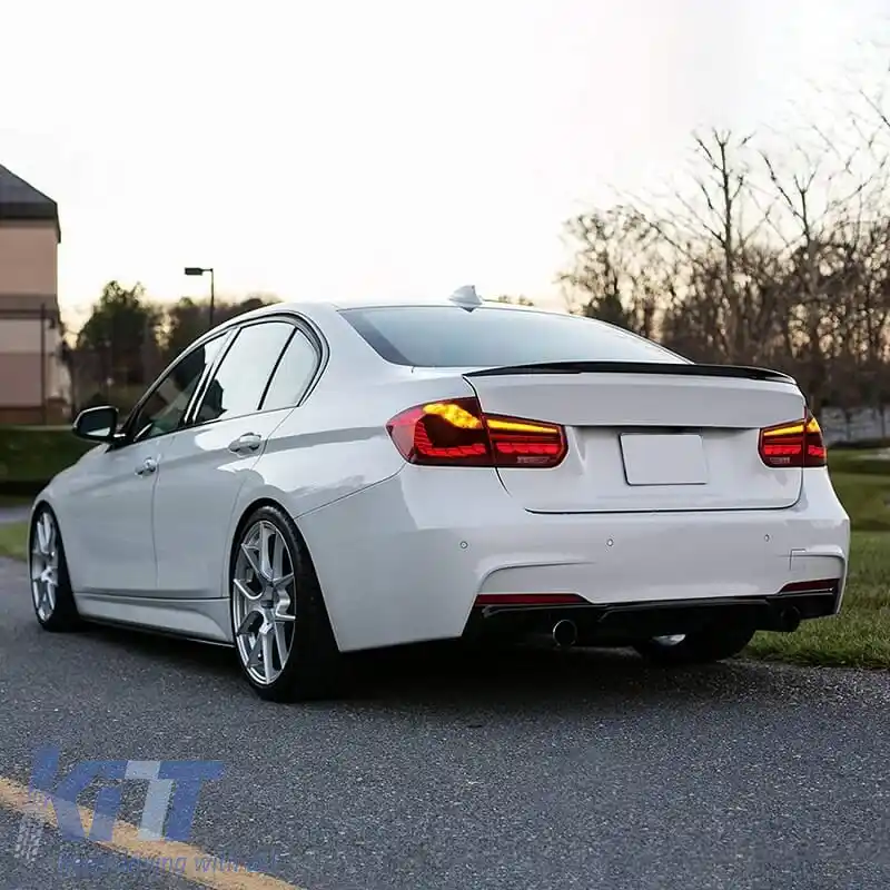 Set de stopuri potrivit pentru Bmw 3 F30 11-18 Sedan M4 Look OLed Dynamic Start Up Roșu/Crystal Vland-image-6292543