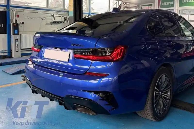 Set de Stopuri Potrivit pentru BMW 3 G20 18-22 Sedan Aspect Laser Roșu/Smokey Vland-image-6324945