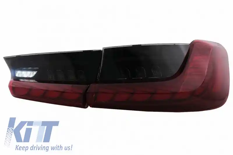 Set de stopuri potrivit pentru BMW 3 G20 G28 M3 G80 18-22 Sedan Semnal Dinamic Roșu/Smokey Vland-image-6324927