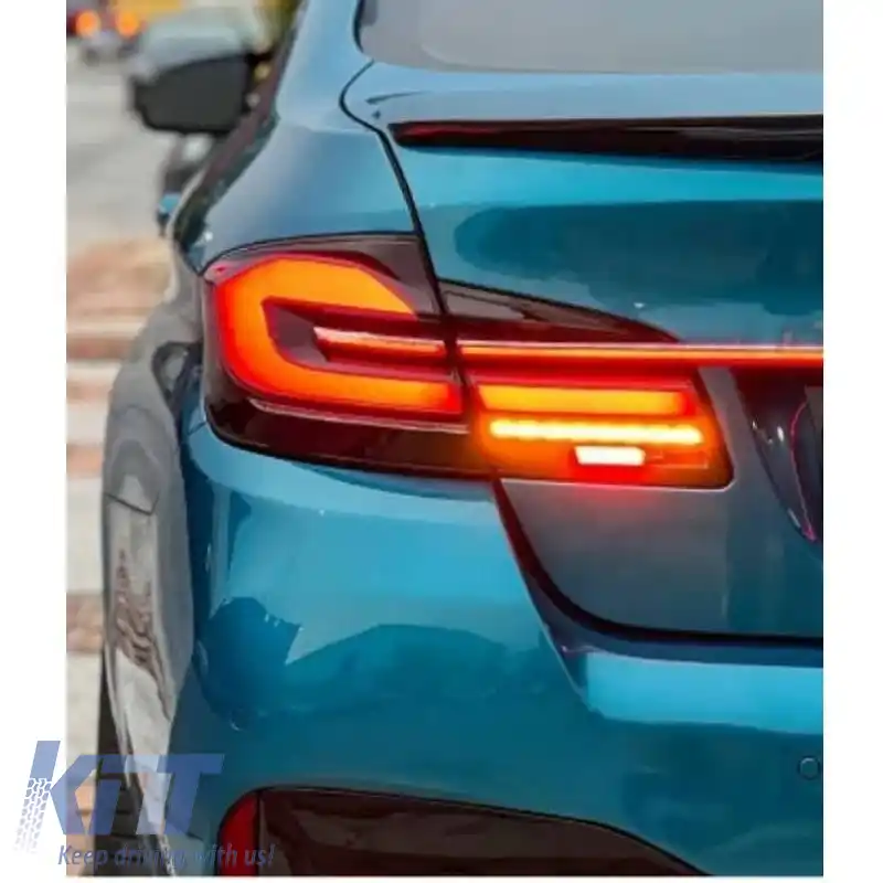 Set de Stopuri Potrivit pentru BMW 5 F10 / F18 11-17 G30 Aspect Bar LED Complet cu Lumină Centrală Dinamică-image-6313676
