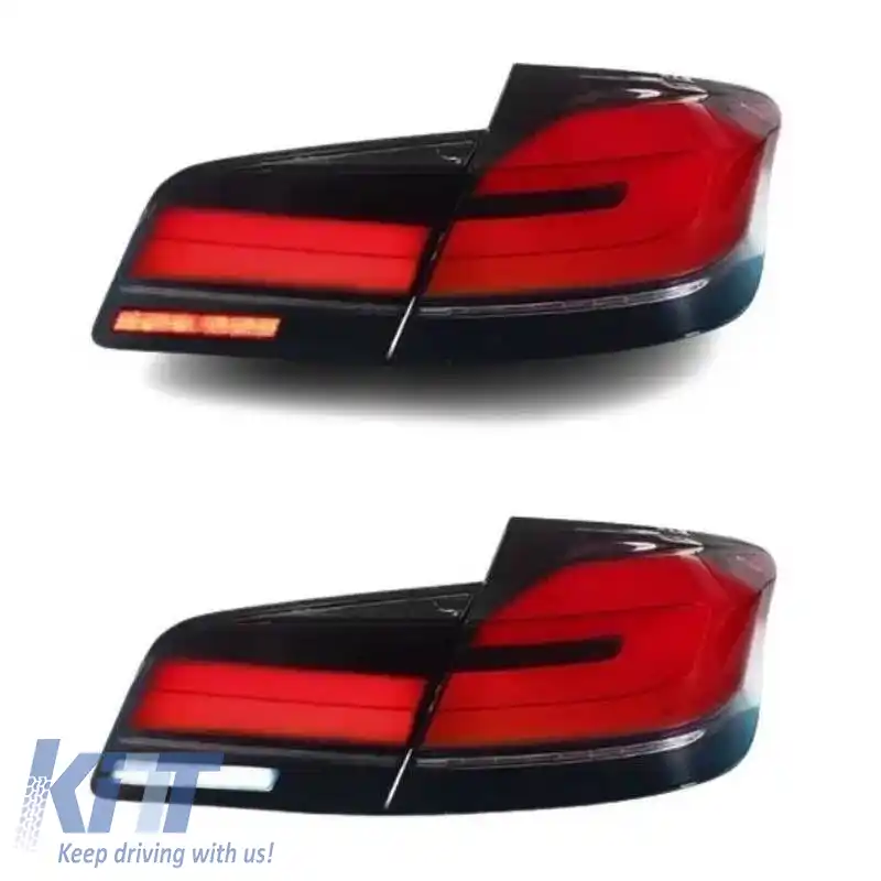 Set de stopuri potrivit pentru BMW 5 F10 / F18 11-17 G30 Look Bar LED complet cu lumină centrală dinamică Carner-image-6314691