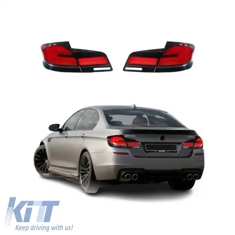 Set de stopuri potrivit pentru BMW 5 F10 / F18 11-17 G30 Look Bar LED complet cu lumină centrală dinamică Carner-image-6314693