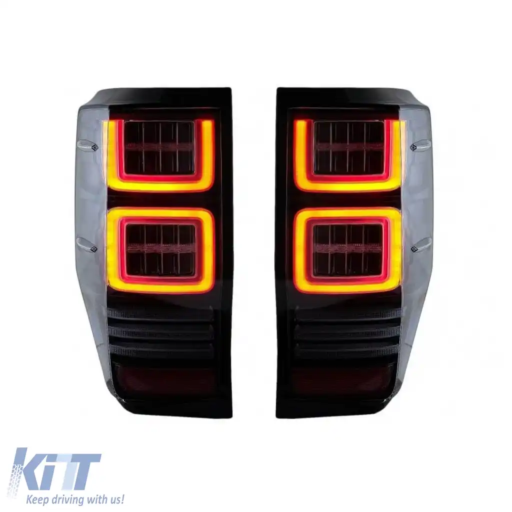 Set de Stopuri Potrivit pentru Ford Ranger 12-18 Bară LED Dinamic Negru Complet LED VLand-image-6291657