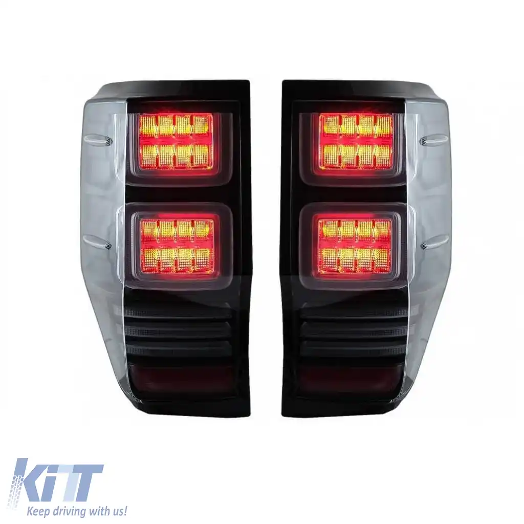 Set de Stopuri Potrivit pentru Ford Ranger 12-18 Bară LED Dinamic Negru Complet LED VLand-image-6291658
