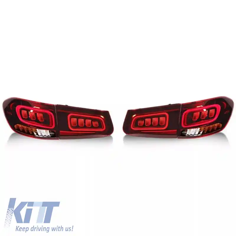 Set de stopuri potrivit pentru Mercedes-Benz GLC C253/X253 Pre-Face To Facelift Look Full Led Bar Roșu/Cristal Carner-image-6314648