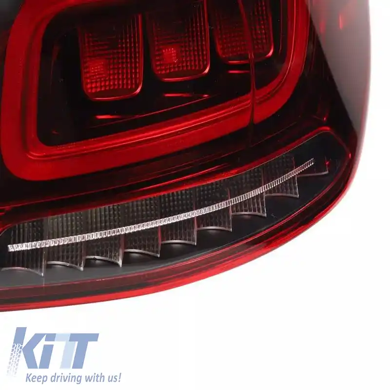 Set de stopuri potrivit pentru Mercedes-Benz GLC C253/X253 Pre-Face To Facelift Look Full Led Bar Roșu/Cristal Carner-image-6314654