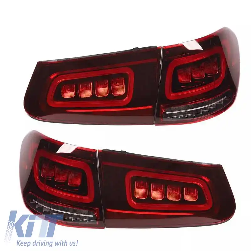 Set de stopuri potrivit pentru Mercedes-Benz GLC C253/X253 Pre-Face To Facelift Look Full Led Bar Roșu/Cristal Carner-image-6314655