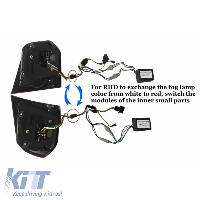 Set de Stopuri Potrivit pentru VW Golf VI (6) 08-12 Full LED Dinamic GTI R20 Look Roșu Cireș/Alb VLand-image-6290996