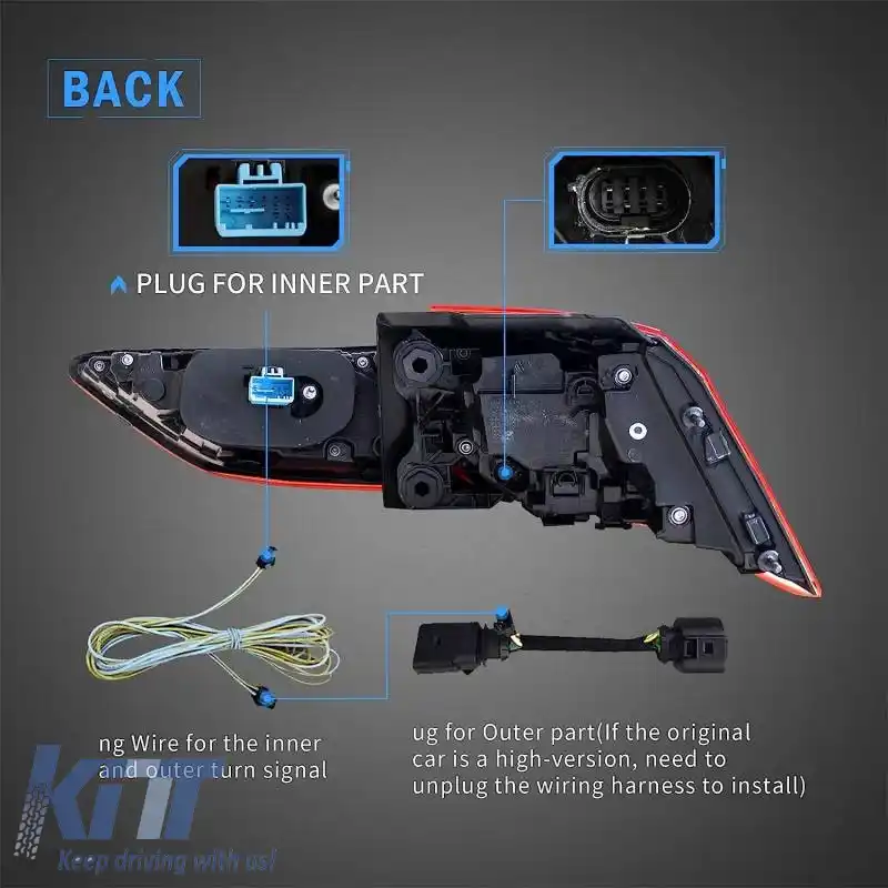 Set de Stopuri Potrivit pentru VW Golf VIII (8) 19+ iQ Light LED Bar Dinamic-image-6314349