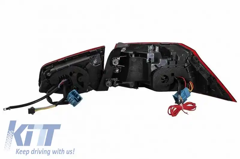 Set de stopuri potrivit pentru VW Passat B8 3G (2015-2019) Limuzină cu lumini de semnalizare dinamice secvențiale design B8.5 Roșu/Cristal-image-6314203