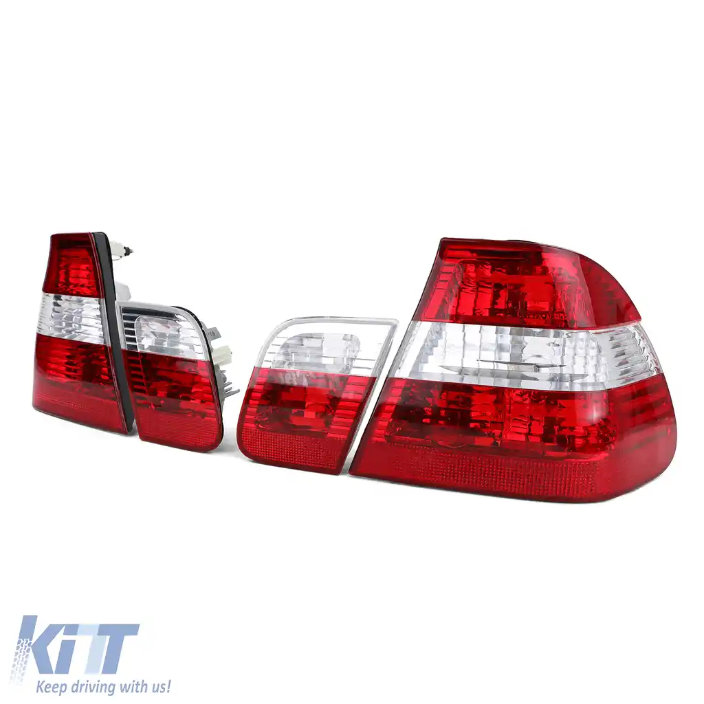 Set de stopuri roșii clare, potrivit pentru BMW Seria 3 E46 sedan facelift 2001-2005-image-6257146