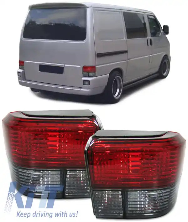 Set de stopuri roșii negre din cristal, potrivit pentru VW Bus Transporter T4 1990-2003