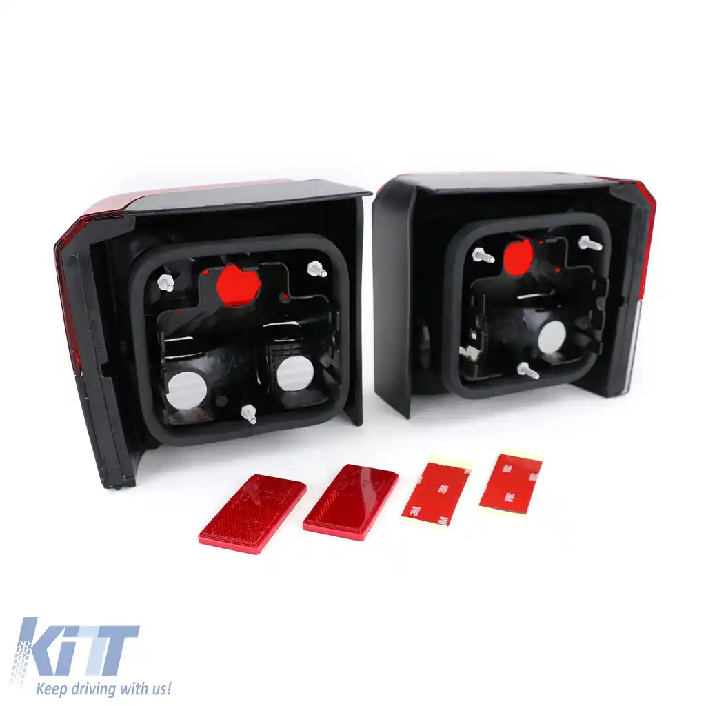 Set de stopuri roșii negre din cristal, potrivit pentru VW Bus Transporter T4 1990-2003-image-6190423