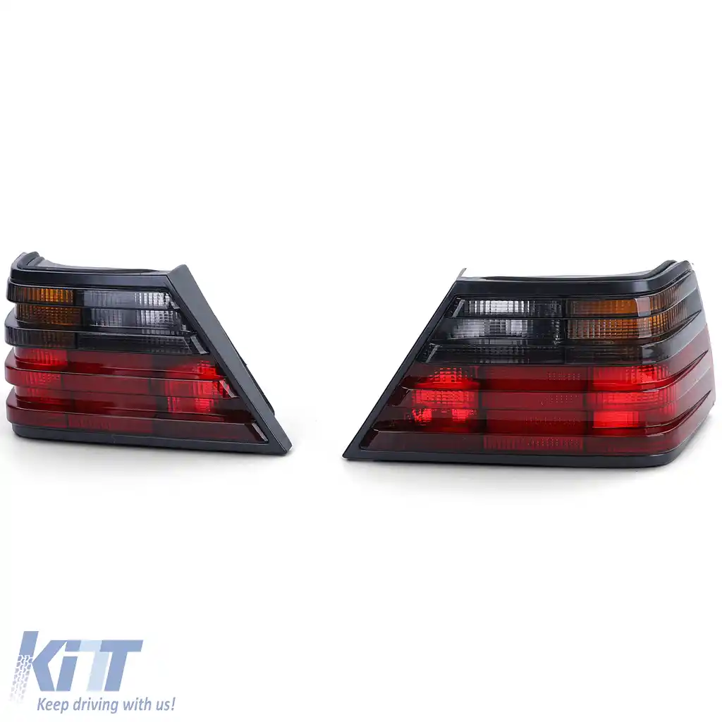 Set de stopuri roșii negre, potrivit pentru Mercedes W124 sedan coupe cabriolet 1985-1996-image-6193535