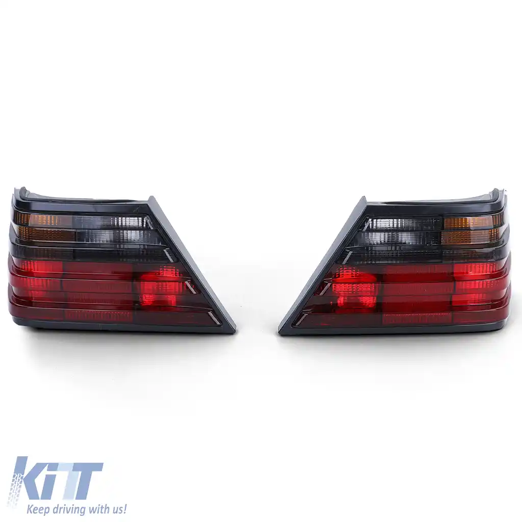 Set de stopuri roșii negre, potrivit pentru Mercedes W124 sedan coupe cabriolet 1985-1996-image-6193538