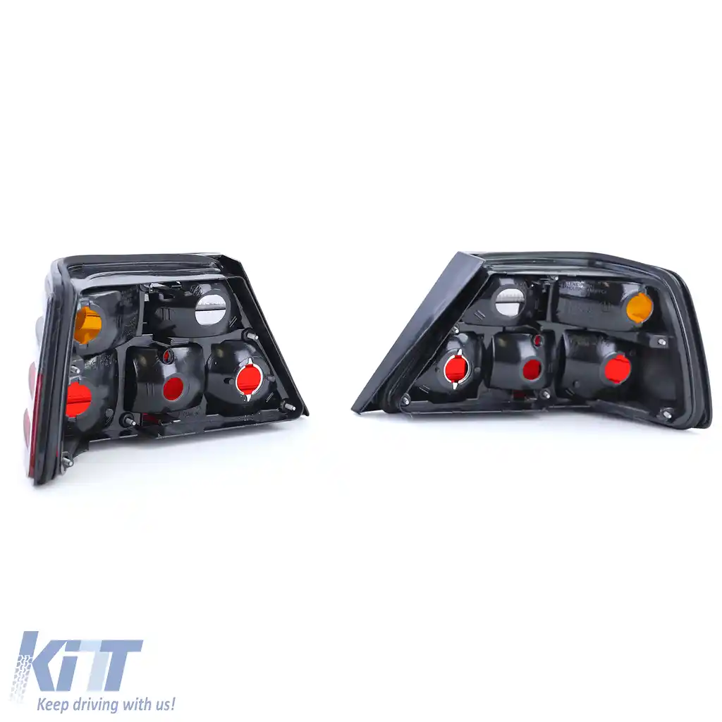 Set de stopuri roșii negre, potrivit pentru Mercedes W124 sedan coupe cabriolet 1985-1996-image-6193540