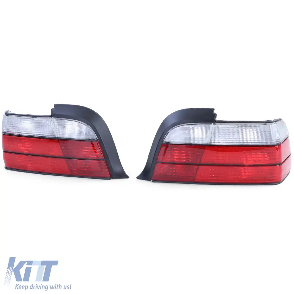 Set de stopuri roșu alb potrivit pentru BMW Seria 3 36 Coupe Cabrio, de asemenea M3 1990-1999-image-6196549