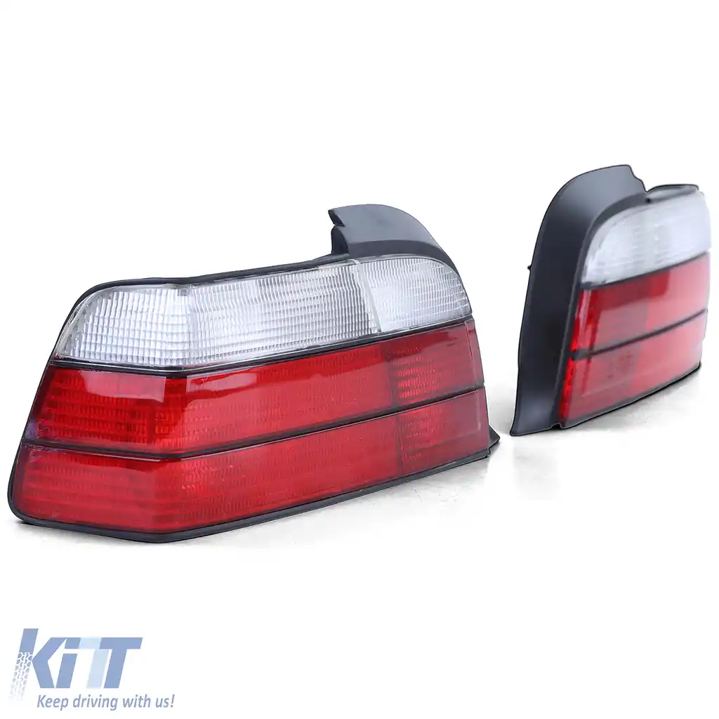 Set de stopuri roșu alb potrivit pentru BMW Seria 3 36 Coupe Cabrio, de asemenea M3 1990-1999-image-6196550