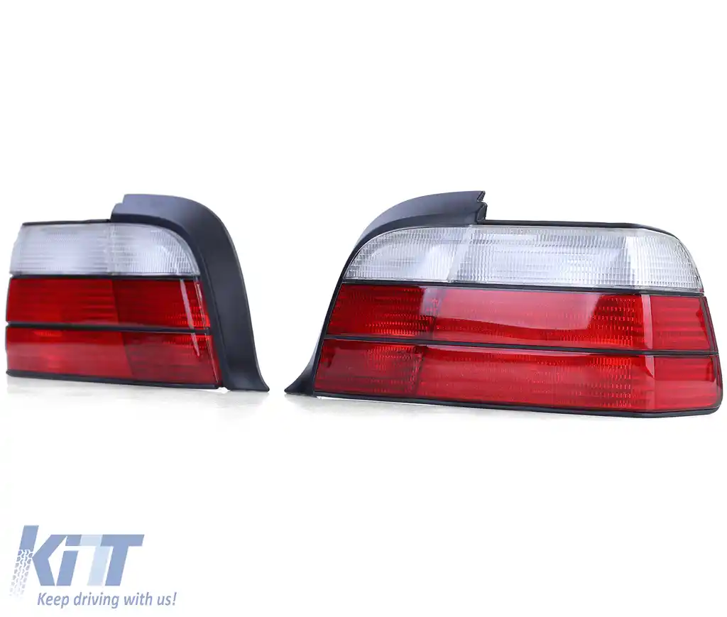 Set de stopuri roșu alb potrivit pentru BMW Seria 3 36 Coupe Cabrio, de asemenea M3 1990-1999-image-6196551