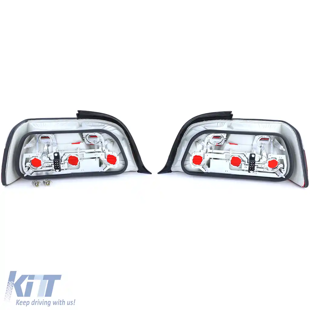 Set de stopuri roșu alb potrivit pentru BMW Seria 3 36 Coupe Cabrio, de asemenea M3 1990-1999-image-6196553