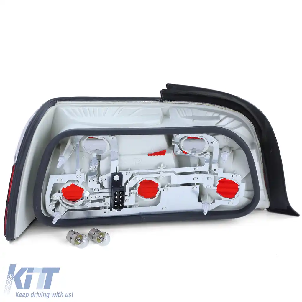 Set de stopuri roșu alb potrivit pentru BMW Seria 3 36 Coupe Cabrio, de asemenea M3 1990-1999-image-6196554