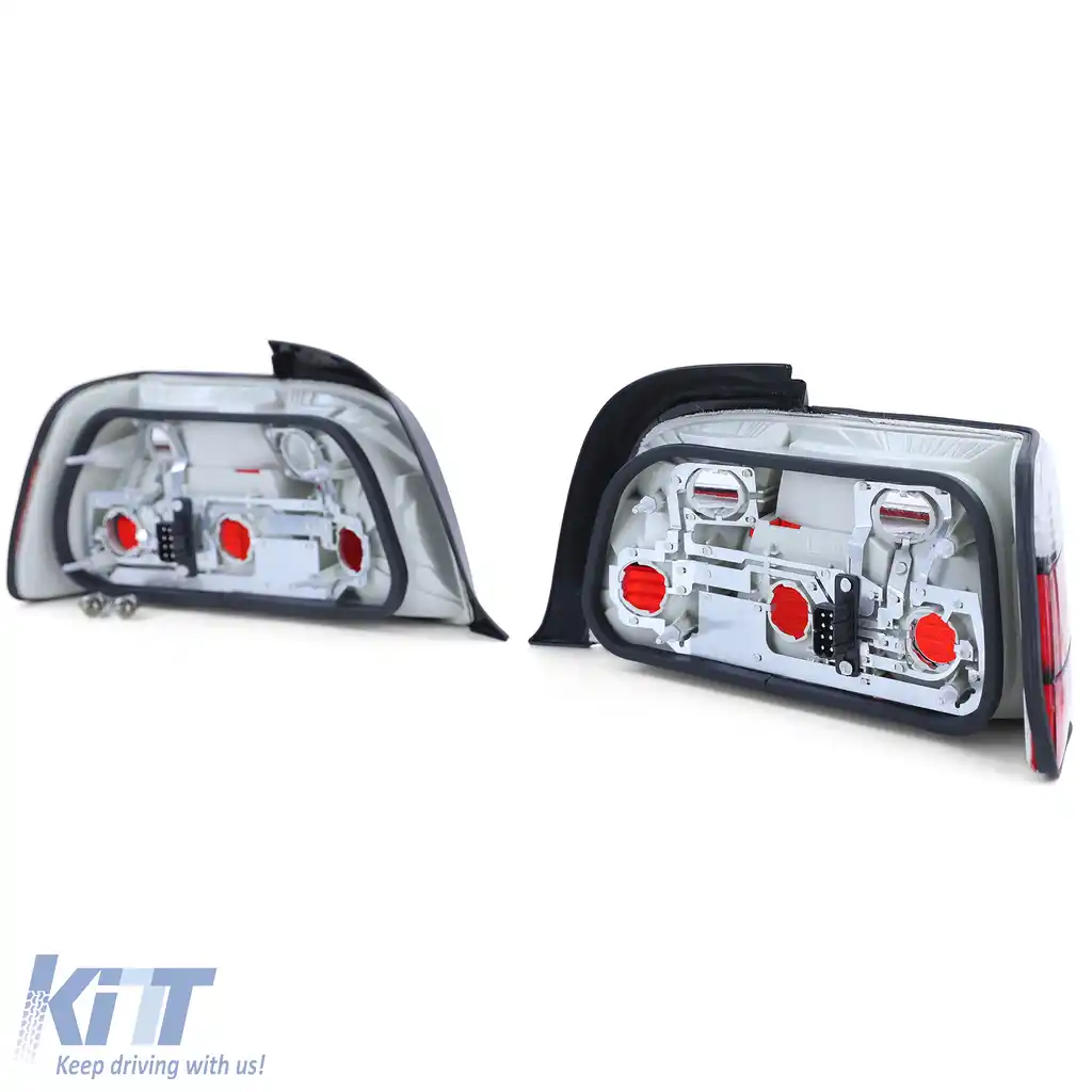 Set de stopuri roșu alb potrivit pentru BMW Seria 3 36 Coupe Cabrio, de asemenea M3 1990-1999-image-6196555