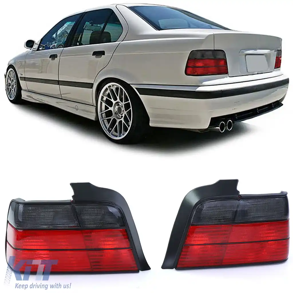 Set de stopuri Roșu Negru Fumat, potrivit pentru BMW Seria 3 E36 Sedan 90-99