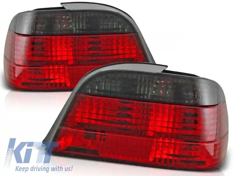 Set de stopuri tuning potrivit pentru BMW E38 06.1994-07.2001 cu bază roșie și fumurie, stânga și dreapta