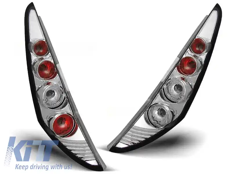 Set de stopuri tuning potrivit pentru Fiat PUNTO 2 10.1999-06.2003 3 uși cu bază cromată, stânga și dreapta