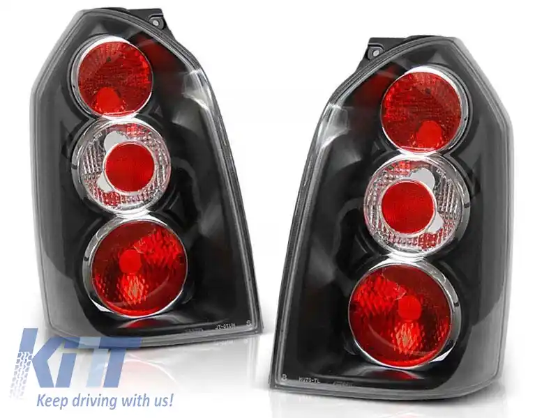 Set de stopuri tuning potrivit pentru Hyundai TUCSON 07.2004-2010 cu bază neagră, stânga și dreapta