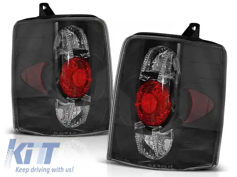 Set de stopuri tuning potrivit pentru Jeep Grand Cherokee ZJ 1993-1999 cu bază neagră, stânga și dreapta