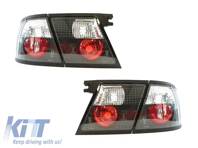 Set de stopuri tuning potrivit pentru Nissan Primera P11, W11 1996-1999 5 uși cu bază neagră, stânga și dreapta