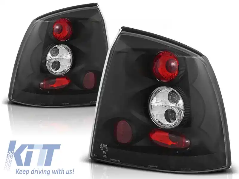Set de stopuri tuning potrivit pentru Opel ASTRA G 09.1997-02.2004 3/5 uși, hatchback cu bază neagră, stânga și dreapta