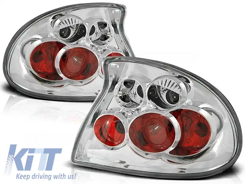 Set de stopuri tuning potrivit pentru Opel TIGRA 09.1994-12.2000 cu bază cromată, stânga și dreapta