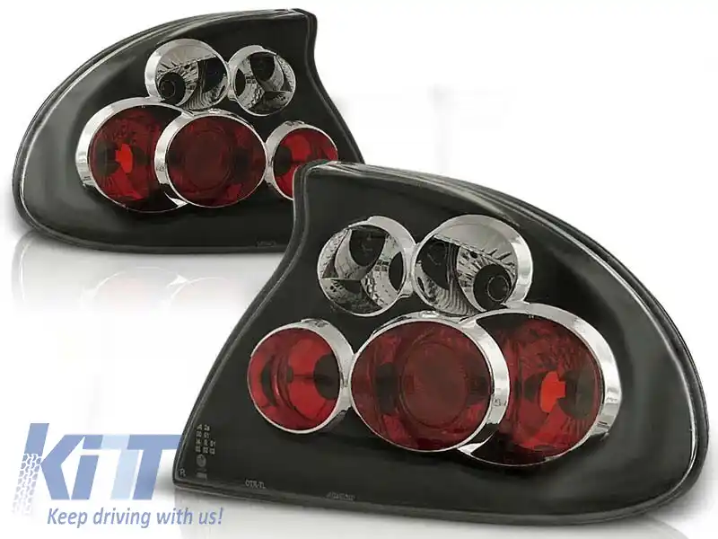 Set de stopuri tuning potrivit pentru Opel TIGRA 09.1994-12.2000 cu bază neagră, stânga și dreapta