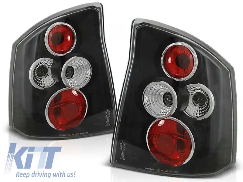 Set de stopuri tuning potrivit pentru Opel VECTRA C 04.2002-2008 sedan/hatchback cu bază neagră, stânga și dreapta