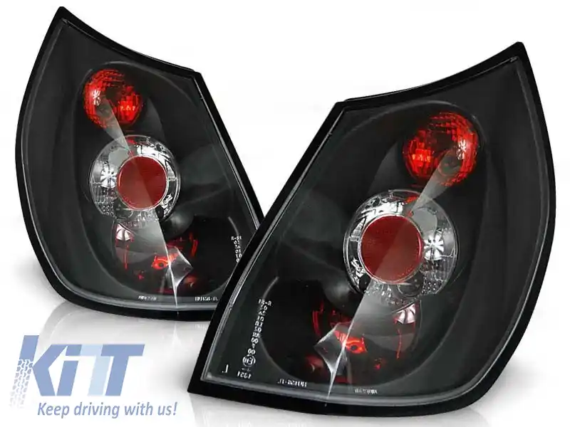 Set de stopuri tuning potrivit pentru Renault SCENIC 06.2003-02.2006 cu bază neagră, stânga și dreapta