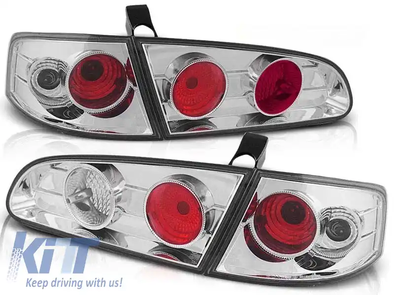 Set de stopuri tuning potrivit pentru Seat IBIZA 6L 04.2002-2008 sedan/hatchback cu bază cromată, stânga și dreapta