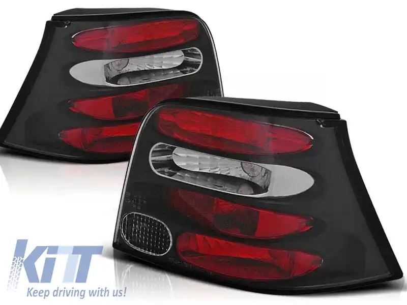 Set de stopuri tuning potrivit pentru Volkswagen GOLF 4 09.1997-09.2003 hatchback cu bază neagră, stânga și dreapta