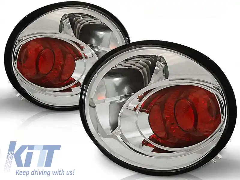 Set de stopuri tuning potrivit pentru Volkswagen NEW BEETLE 10.1998-05.2005 sedan cu bază cromată, stânga și dreapta