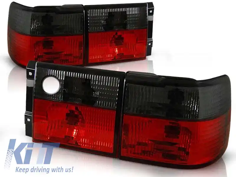 Set de stopuri tuning potrivit pentru Volkswagen VENTO 01.1992-09.1998 sedan cu bază roșie și fumurie, stânga și dreapta