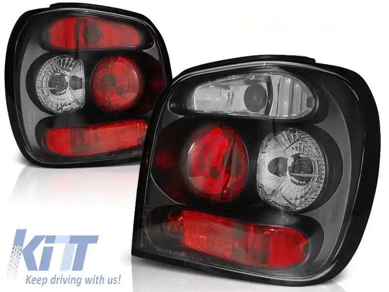 Set de stopuri tuning potrivite pentru Volkswagen POLO 6N2 10.1999-10.2001 hatchback cu bază neagră, stânga și dreapta