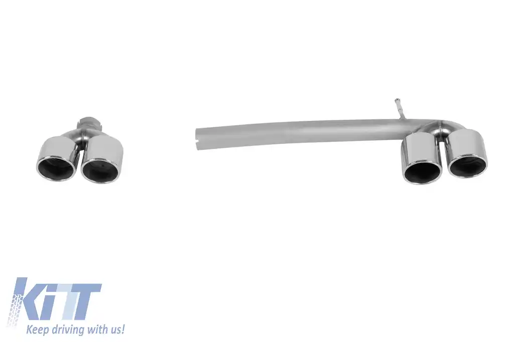 Set de terminații de eșapament cromate în stil M5, potrivit pentru BMW Seria 5 F10, F11 2010-2017-image-6139322