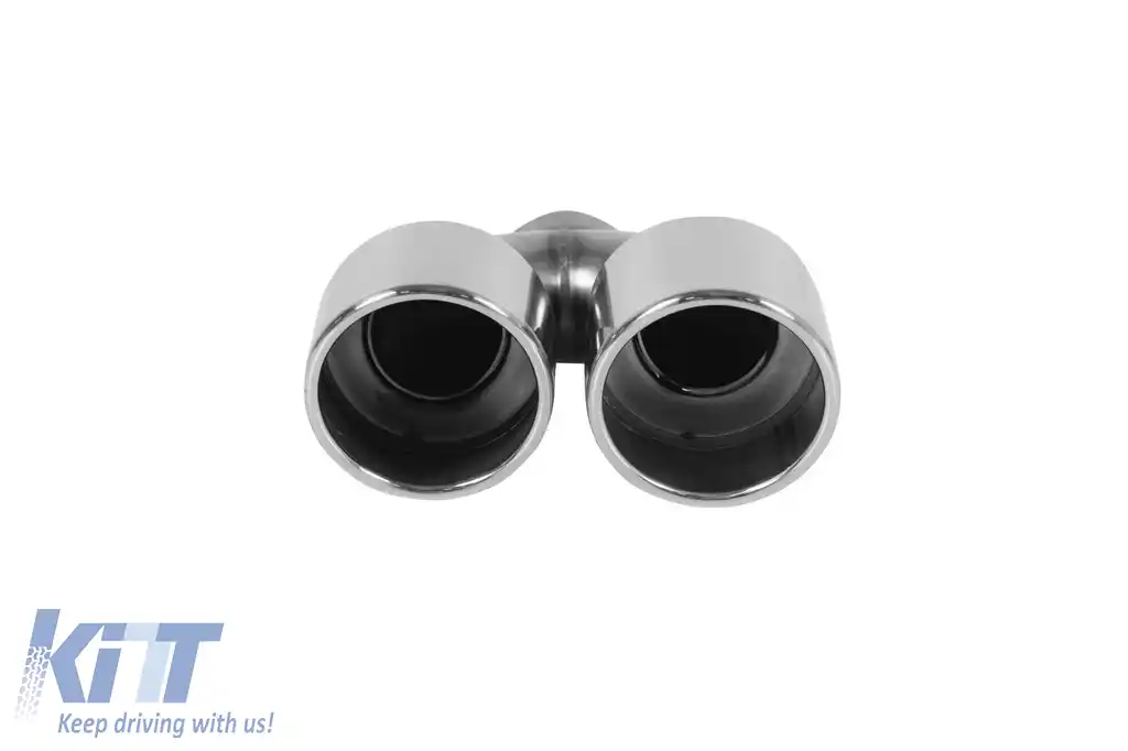 Set de terminații de eșapament cromate în stil M5, potrivit pentru BMW Seria 5 F10, F11 2010-2017-image-6139323