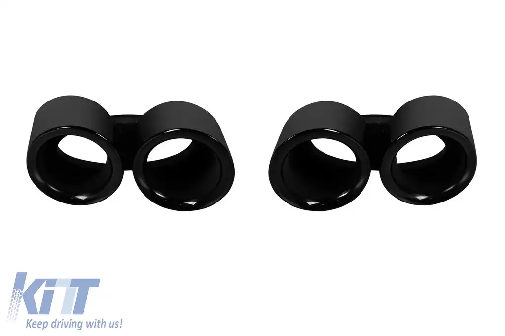 image-78-Set de terminații de evacuare rotunde GT, de culoare neagră lucioasă, potrivit pentru Porsche Panamera 971 2016-2021