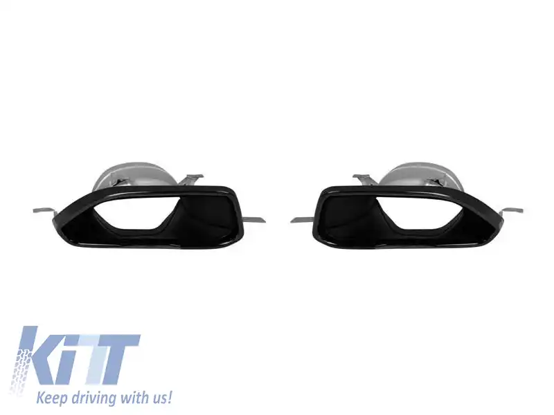Set de terminații de evacuare tuning potrivite pentru BMW Seria 3 G20, G21 după 2022, lac negru, pentru modelele cu difuzor M