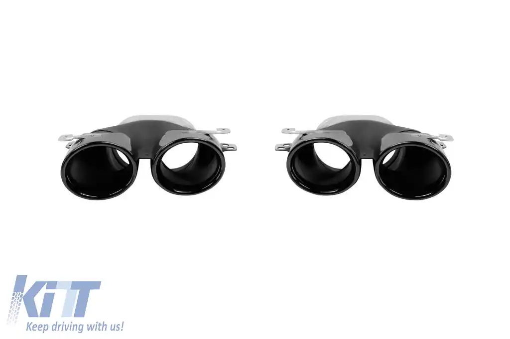 image-54-Set de terminale de evacuare negre tip E53 potrivit pentru Mercedes E-Class W213, S213 2016-2019, stânga și dreapta