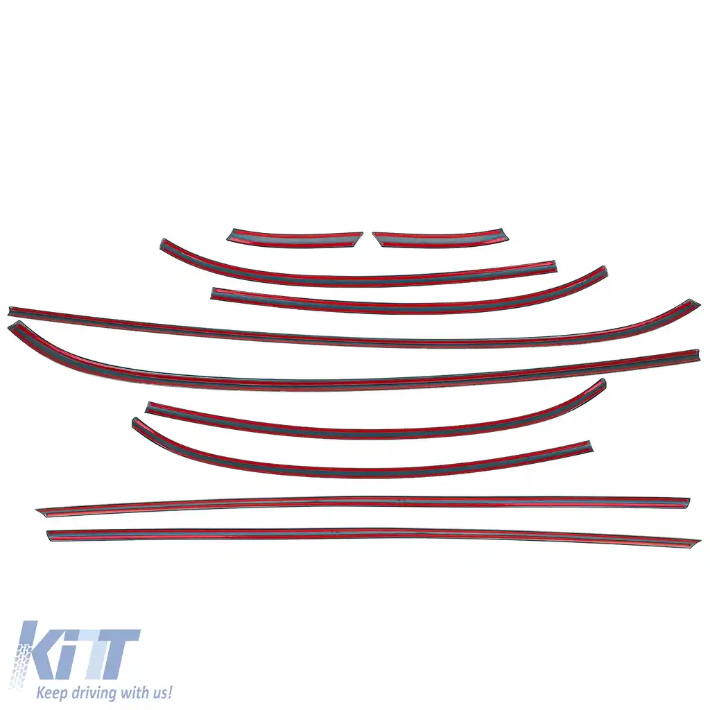 Set de trim dechrome piano negru lucios, 10 piese, potrivit pentru Mini F56 din 2014-image-6206898